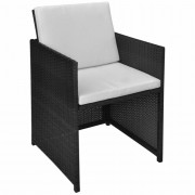 Záhradný bistro set 3 ks hnedá / čierna Dekorhome