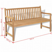 Záhradná lavička 150 cm z teakového dreva