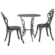 Záhradný bistro set 3 ks liaty hliník Dekorhome