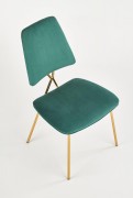 Jedálenská stolička K411 zelená / zlatá