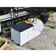 Záhradný úložný box PADMO 265l biela / čierna