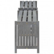 Rohová záhradné lavice s truhlíkom 117 cm sivá Dekorhome