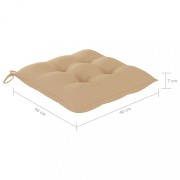 Záhradná stolička 2 ks teak / látka Dekorhome