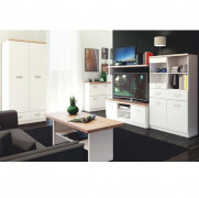 Komoda TOPTY 2D1S biela / dub sonoma