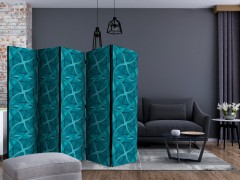 Paraván Geometric Turquoise Dekorhome