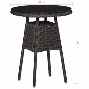 Záhradný bistro set 3 ks čierna / sivá Dekorhome