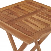 Skladací záhradný stolík 60x60 cm teakové drevo Dekorhome