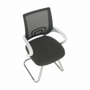 Konferenčná stolička SANAZ TYP 3 sivá / biela / chróm