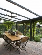 Hliníková pergola 400 cm antracit / polykarbonát Dekorhome