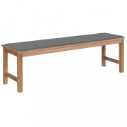 Záhradná lavica s poduškou 150 cm masívne teak Dekorhome