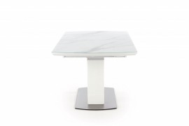 Rozkladací jedálenský stôl BLANCO mramor / biela