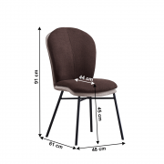 Jedálenská stolička KIMEA hnedá / sivá / čierna
