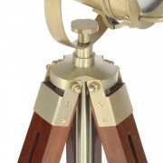 Stojaca lampa kov / drevo Dekorhome