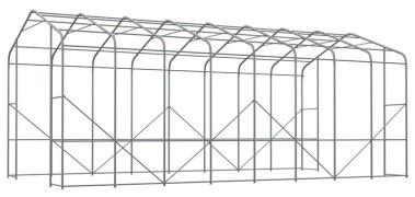 Skladová hala XXL 6x12m sivá - nehorľavá