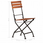 Záhradný bistro set 3 ks akácie Dekorhome