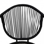 Záhradné stoličky 2 ks polyratan čierna Dekorhome
