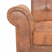 Rozkladacia Chesterfield pohovka hnedá Dekorhome