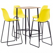 Barový set 5ks plast / dub Dekorhome