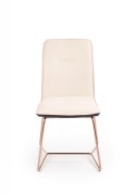 Jedálenská stolička K390 krémová / sivá / zlatá