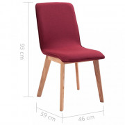 Jedálenská stolička 4 ks látka / dub Dekorhome