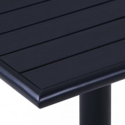 Záhradný stôl čierny Dekorhome