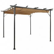 Pergola so zaťahovacou strechou 3 x 3 m Dekorhome