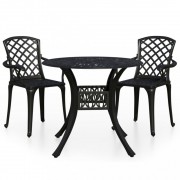 Záhradný bistro set 3 ks liaty hliník Dekorhome