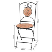 Záhradný bistro set 3 ks D0045 mozaika Dekorhome