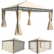 Pergola s bočnou stenou 4x4m WH5135 Dekorhome