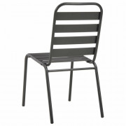 Stohovateľné záhradné stoličky 2ks sivá