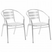 Záhradný bistro set 3 ks strieborná Dekorhome