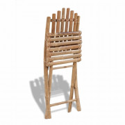 Skladacia záhradná stolička 4ks bambus