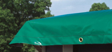Ochranná plachta na bazén KARIBU 470 x 470 cm zelená Dekorhome