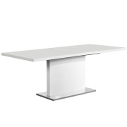 Jedálenský stôl rozkladací KORINTOS biela vysoký lesk
