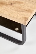 Konferenčný stolík ESPINOZA 65x65 cm čierna / dub prírodný