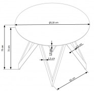 Jedálenský stôl MOZAMBIK 120 cm