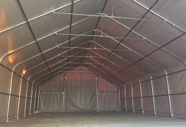 Skladová hala 10x20m PVC sivá - nehorľavá