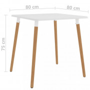 Jedálenský stôl 80x80cm Dekorhome
