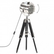 Stojaca lampa kov / drevo Dekorhome