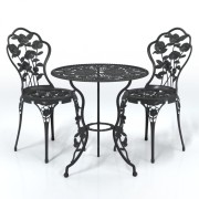 Záhradný bistro set 3 ks liaty hliník Dekorhome