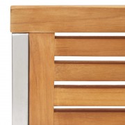 Záhradná stolička 2 ks teak / látka Dekorhome