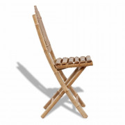Skladacia záhradná stolička 4ks bambus
