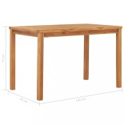 Záhradný jedálenský stôl 120 x 70 cm teakové drevo Dekorhome