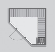 Interiérová fínska sauna 210 x 210 cm Dekorhome