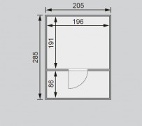 Vonkajšia fínska sudové sauna 216 x 330 cm Dekorhome