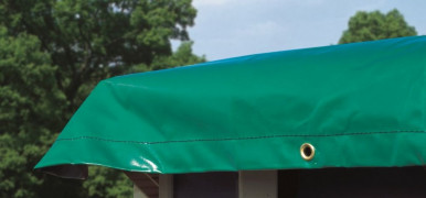 Ochranná plachta na bazén KARIBU 400 x 400 cm zelená Dekorhome