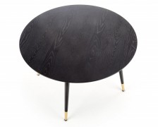 Jedálenský stôl EMBOS 120 cm čierna / zlatá