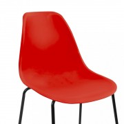 Barové stoličky 6ks plast / kov Dekorhome