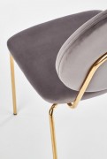 Jedálenská stolička K363 sivá / zlatá