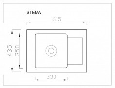 Kuchynský granitový drez STEMA